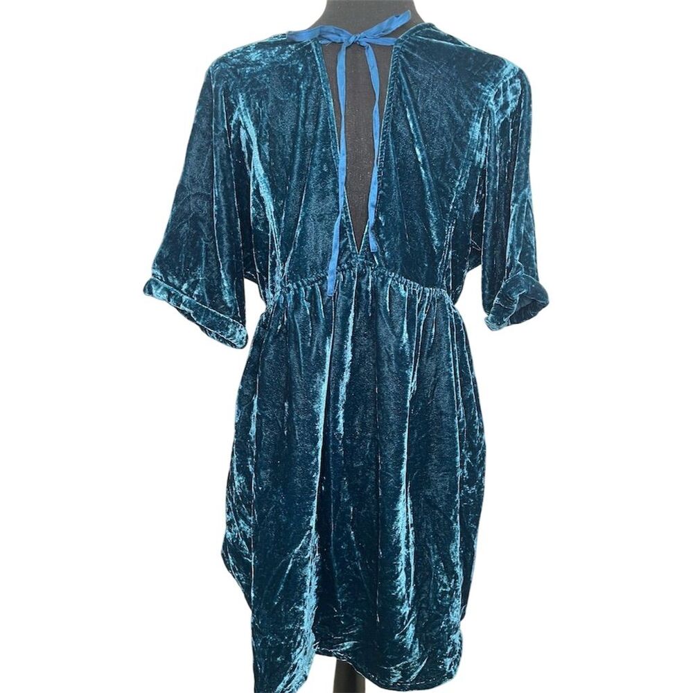 Free People Ivy Velvet Mini Dress Size Small $98 EUC - Picture 5 of 12